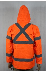 2079# Rain Jackets With "x" Reflective Tape